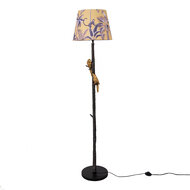 Clayre &amp; Eef   | Vloerlamp Zwart, Goudkleurig &oslash; 37x165 cm E27/max 1x60W | 5LMP652