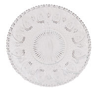 Clayre &amp; Eef   | Servies Dinerbord Transparant &oslash; 22x2 cm | 6GL0226