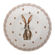 Clayre &amp; Eef   | Servies Dinerbord Beige Bruin &oslash; 26x2 cm | REBFP