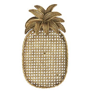 Clayre &amp; Eef   | Decoratie schaal Ananas Goudkleurig 40x22x4 cm | 6PR4774