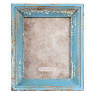 Clayre &amp; Eef   | Fotolijst Blauw, Beige 27x6x32 cm / 18x24 cm | 2F0860