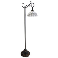 Clayre &amp; Eef   | Tiffany Vloerlamp Bruin 36x25x152 cm E27/max 1x60W | 5LL-6245