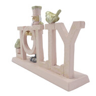 Clayre &amp; Eef   | Kerstdecoratie Beeld Roze 18x4x11 cm | 6PR4848