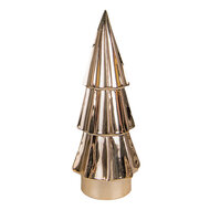 Clayre &amp; Eef   | Kerstdecoratie Beeld Kerstboom Goudkleurig &oslash; 9x24 cm | 6CE1507