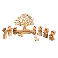 Clayre &amp; Eef   | Kerstdecoratie Beeld Kerstgroep Bruin (10) 12x4x10 cm | 6PR3774