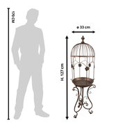 Clayre &amp; Eef   | Planthouder Bruin, Grijs &oslash; 39x127 cm | 5Y1044