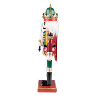 Clayre &amp; Eef   | Kerstdecoratie Beeld Notenkraker Groen Rood 9x7x30 cm | 6PR3813