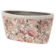 Clayre &amp; Eef   | Bloempot Binnen Roze 27x13x14 cm | 6CE1411