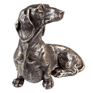 Clayre &amp; Eef   | Decoratie beeld Hond Zilverkleurig 27x15x23 cm | 6PR3645