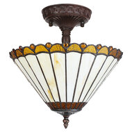 Clayre &amp; Eef   | Plafondlamp Tiffany &oslash; 29x30 cm E14/max 2x25W | 5LL-6281