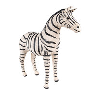 Clayre &amp; Eef   | Decoratie Beeld Zebra Zwart, Wit 27x10x28 cm | 65182M