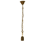 Clayre &amp; Eef   | Snoerpendel Ketting Tiffany Goudkleurig 130 cm E27/max 1x60W | 5LL-97