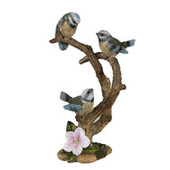 Clayre &amp; Eef   | Decoratie beeld Vogels Bruin Blauw 13x8x22 cm | 6PR3821