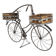 Clayre &amp; Eef   | Planthouder fiets Bruin 85x30x58 cm | 5Y0546