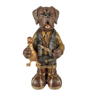 Clayre &amp; Eef   | Decoratie Figuur Bruin Groen 16x14x34 cm | 6PR3882