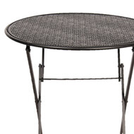 Clayre &amp; Eef   | Bistroset Bistrotafel Bistrostoel 3-delig Zwart &oslash; 60x70 / 40x40x92 cm (2) | 5Y0635