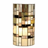 Clayre &amp; Eef   | Wandlamp Tiffany Beige, Bruin 20x11x36 cm E14/max 2x40W | 5LL-9994