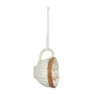 Clayre &amp; Eef   | Hanger muis in kopje (set van 2) Beige, Bruin 10x7x6 cm | 6PR3903