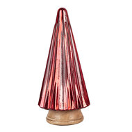 Clayre &amp; Eef   | Kerstdecoratie Kerstboom Rood &oslash; 17x34 cm | 65236L