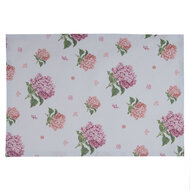 Clayre &amp; Eef   | Placemats Set van 6 Wit, Roze, Blauw 48x33 cm | VTG40