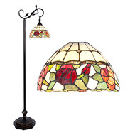 Clayre &amp; Eef   | Tiffany Vloerlamp Bruin 40x27x152 cm E27/max 1x60W | 5LL-5786