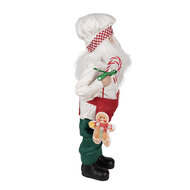 Clayre &amp; Eef   | Kerstdecoratie Kerstman Rood 26x16x46 cm | 65215