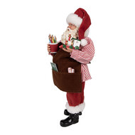 Clayre &amp; Eef   | Kerstdecoratie Kerstman Rood 16x8x28 cm | 65220