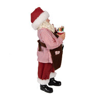 Clayre &amp; Eef   | Kerstdecoratie Kerstman Rood 16x8x28 cm | 65220