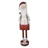 Clayre &amp; Eef   | Kerstdecoratie Beeld Kerstman Wit, Rood 70x30x206 cm | 5Y1177