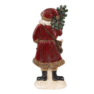 Clayre &amp; Eef   | Kerstdecoratie Beeld Kerstman Rood 9x4x23 cm | 6PR4925