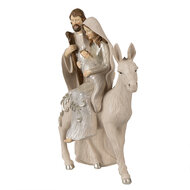 Clayre &amp; Eef   | Kerstdecoratie Beeld Kerstgroep Beige 24x16x32 cm | 6PR3929