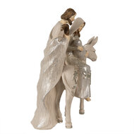 Clayre &amp; Eef   | Kerstdecoratie Beeld Kerstgroep Beige 24x16x32 cm | 6PR3929