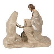 Clayre &amp; Eef   | Kerstdecoratie Beeld Kerstgroep Beige 27x13x23 cm | 6PR3930