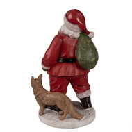 Clayre &amp; Eef   | Kerstdecoratie Beeld Kerstman Rood 16x14x26 cm | 6PR3946