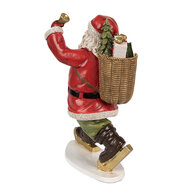 Clayre &amp; Eef   | Kerstdecoratie Beeld Kerstman Rood 14x11x20 cm | 6PR3947