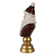 Clayre &amp; Eef   | Kerstdecoratie Beeld Kerstman Rood Wit 19x15x40 cm | 6PR3949