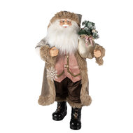 Clayre &amp; Eef   | Kerstdecoratie Kerstman Beige 37x29x82 cm | 50760