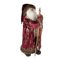 Clayre &amp; Eef   | Kerstdecoratie Kerstman Rood 37x29x82 cm | 50765