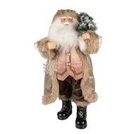 Clayre &amp; Eef   | Kerstdecoratie Kerstman Beige 26x16x47 cm | 65250