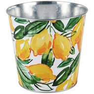 Dekoratief | Bloempot blik &#039;Lemon&#039;, 17x16x13cm | A210670