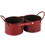 Dekoratief | Bakje &#039;For You&#039;, rood, metaal, 17x8x5cm | A225738