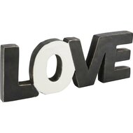 Dekoratief | Deco &#039;LOVE&#039;, zwart/wit, hout, 32x3x12cm | A228077