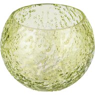 Dekoratief | Theelichthouder groen/goud, glas, 10x10x8cm | A228123