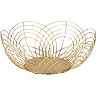 Dekoratief | Mand rond, goud, metaal, 30x30x12cm | A235027