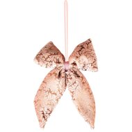 Dekoratief | Hanger strikje, roze, stof, 12x15cm | A235418