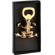 Dekoratief | Flesopener kikker in giftbox, goud, aluminium, 10x8x2cm | A238263