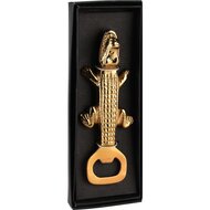 Dekoratief | Flesopener krokodil in giftbox, goud, aluminium, 15x5x3cm | A238264