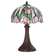 Clayre &amp; Eef   | Tiffany Tafellamp Roze &oslash; 27x40 cm E14/max 1x40W | 5LL-6307