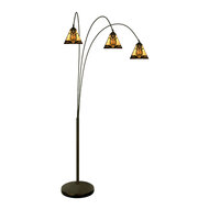 Clayre &amp; Eef   | Tiffany Vloerlamp Beige 91x50x200 cm E27/max 3x60W | 5LL-6321