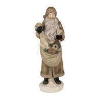 Clayre &amp; Eef   | Kerstdecoratie Beeld Kerstman 11x11x30 cm | 6PR3952